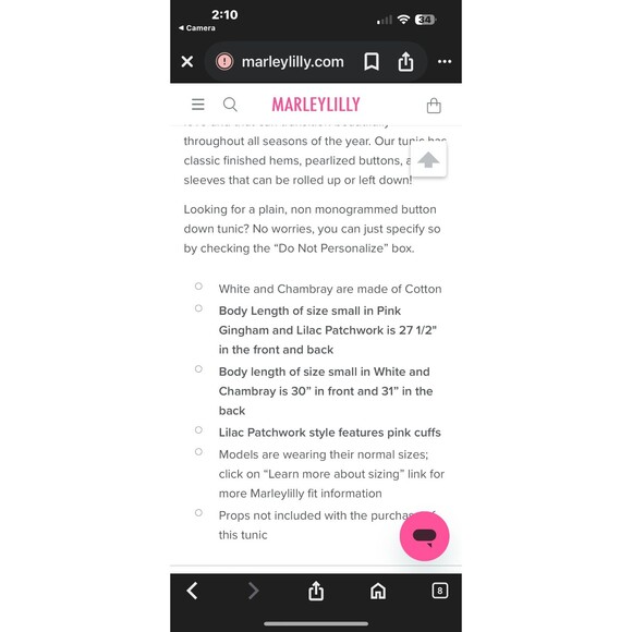 Marley Lilly Women's Button Down Tunic Chambray Large NWOT - Picture 12 of 12